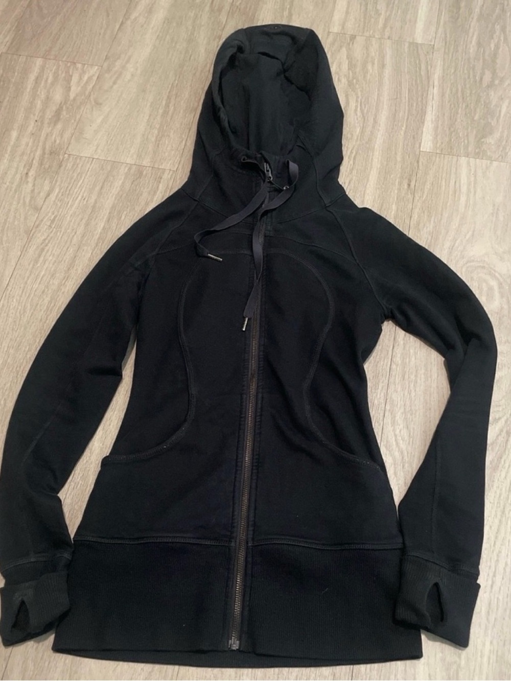 lululemon athletica Black Hooded Full-Zip Jacket